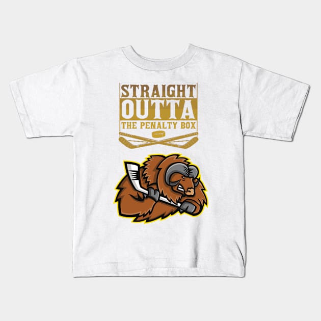 Straight outta the penalty box bufallo Kids T-Shirt by Laakiiart